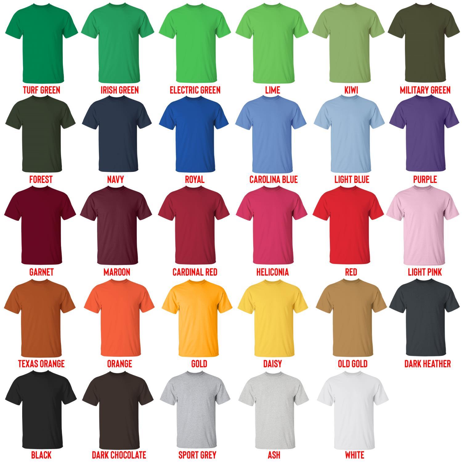 t shirt color chart - The Dragon Prince Store