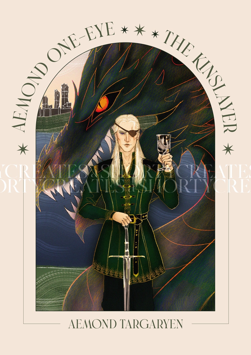 FANART Prince Aemond Targaryen, The Kinslayer Wall Art
