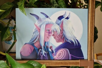 Runaan x Ethari - The dragon prince Fanart Wall Art