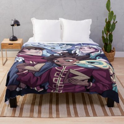 Dragon Family Throw Blanket