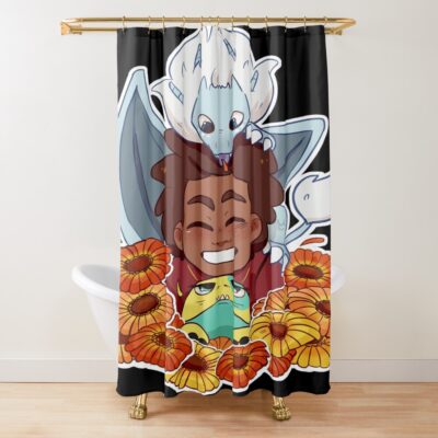 Ezran Sticker Shower Curtain