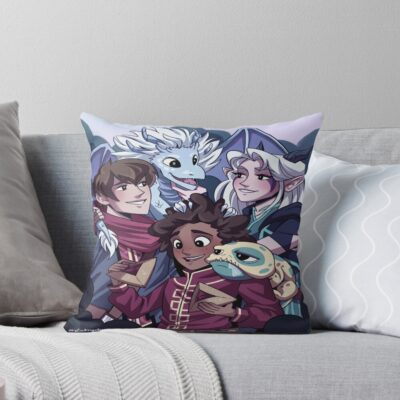 Dragon Family Throw Pillow
