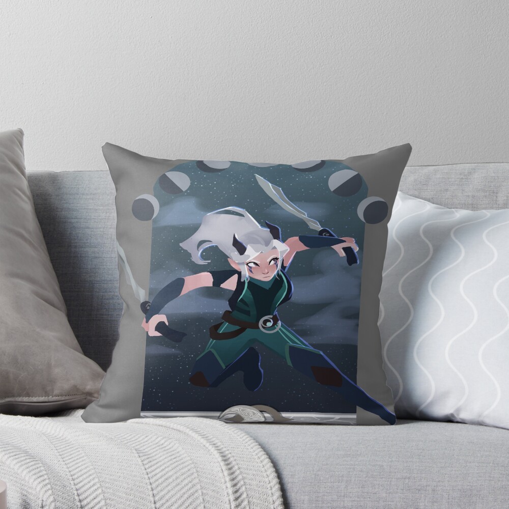 Rayla Moonshadow Fighter Throw Pillow