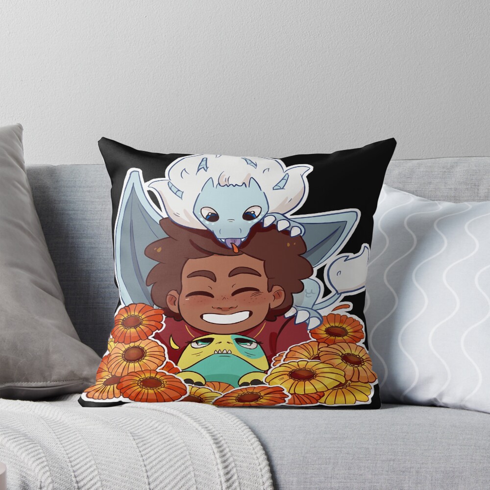 Ezran Sticker Throw Pillow